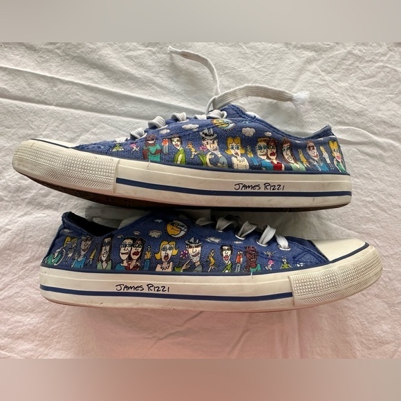 James Rizzi Fila Collabrative Chuck Taylor Inspired Streetwear Women’s 9 Men’s 7 - Picture 6 of 8